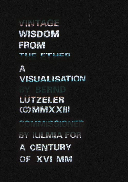 Vintage Wisdom from the Ether poster