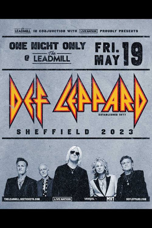 Def Leppard- Live at The Leadmill poster