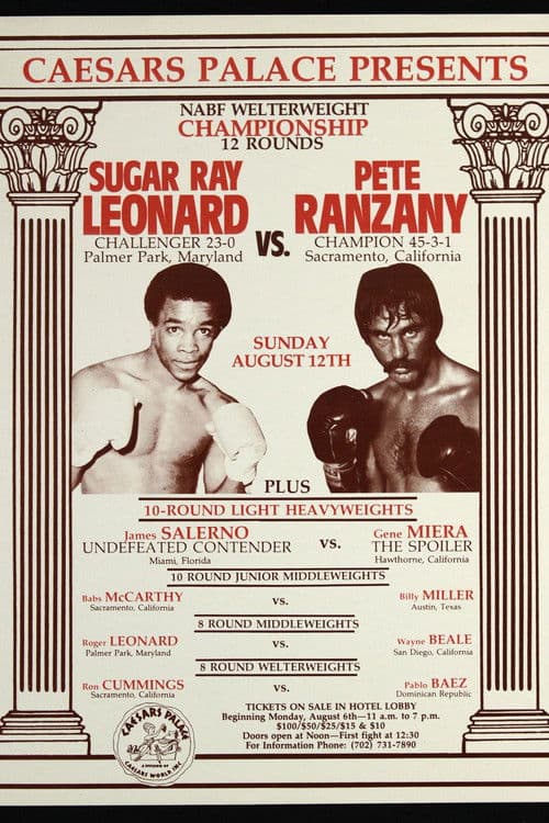 Sugar Ray Leonard vs. Pete Ranzany poster