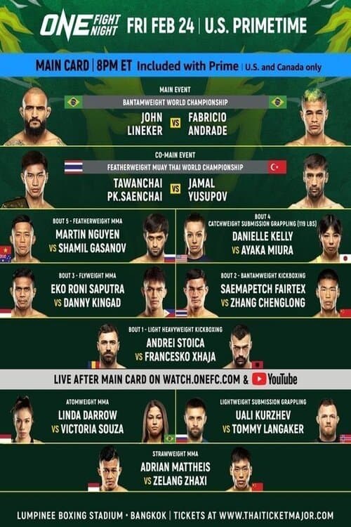 ONE Fight Night 7: Lineker vs. Andrade II poster