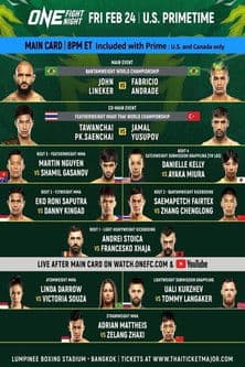 ONE Fight Night 7: Lineker vs. Andrade II poster