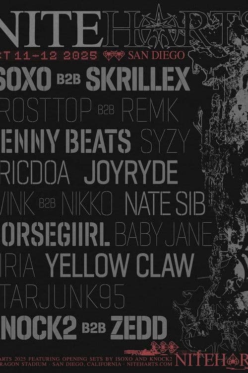 Zedd & Knock2 @ Niteharts Festival 2025 poster