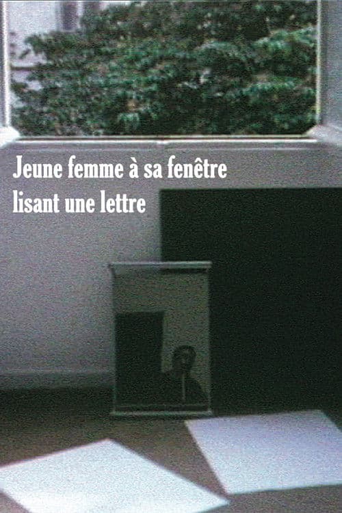 Jeune femme à sa fenêtre lisant une lettre poster