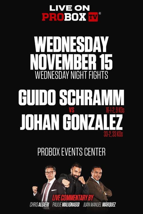 Guido Emmanuel Schramm vs. Johan Gonzalez poster