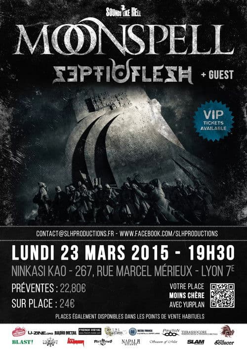 Moonspell - Ninkasi Kao, France poster