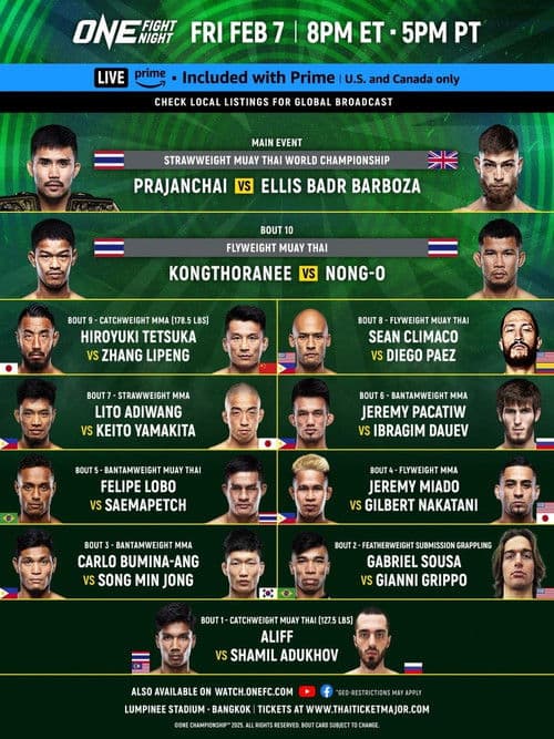 ONE Fight Night 28: Prajanchai vs. Barboza poster