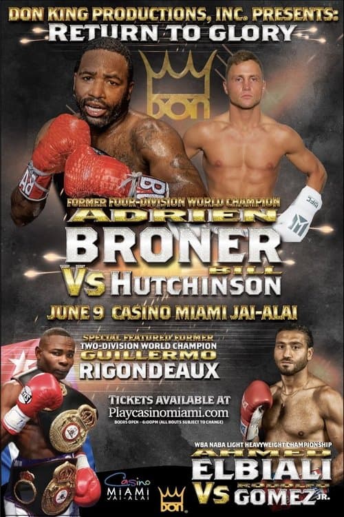 Adrien Broner vs. Bill Hutchinson poster