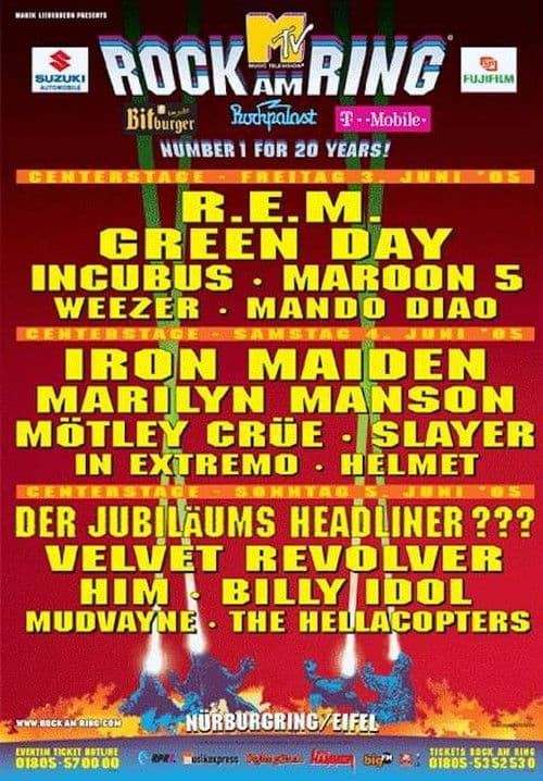 Green Day Live Rock AM Ring poster