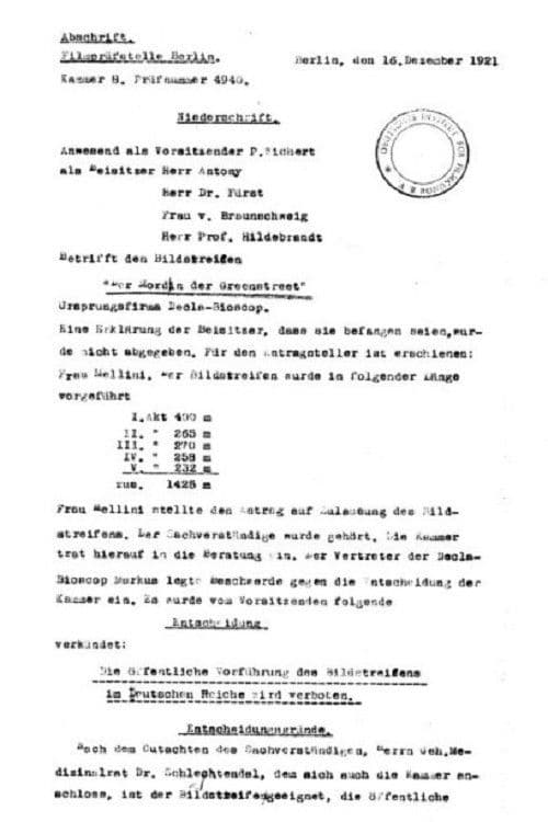 The Death in the Greenstreet poster