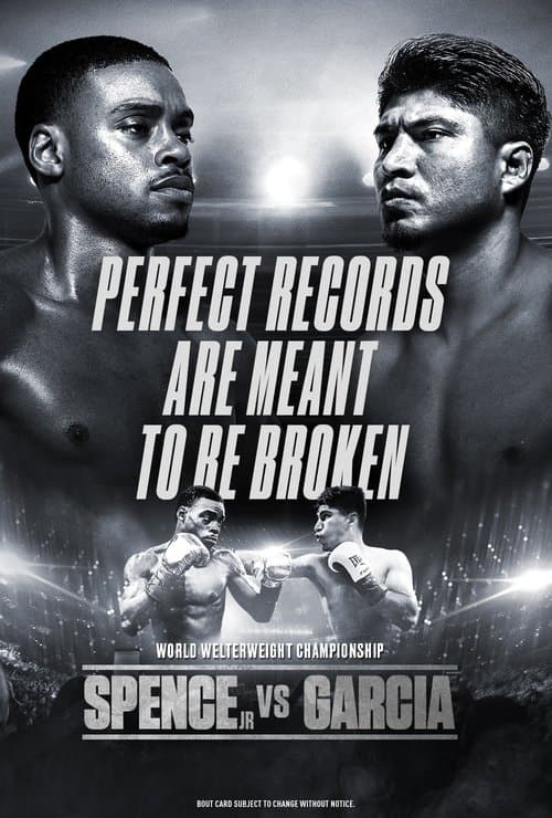 Errol Spence Jr. vs. Mikey Garcia poster