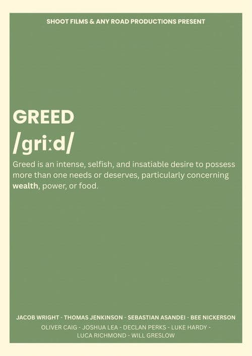 GREED poster