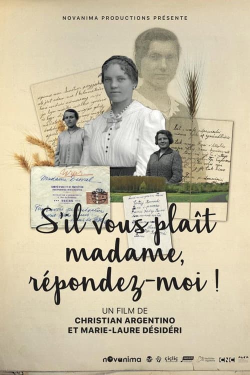 S’il vous plaît madame, répondez-moi ! poster