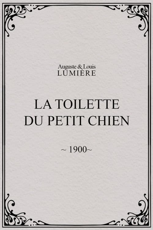 La toilette du petit chien poster