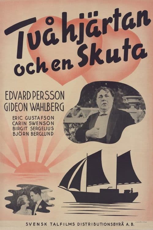 Två hjärtan och en skuta poster