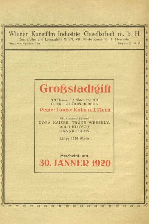Großstadtgift poster