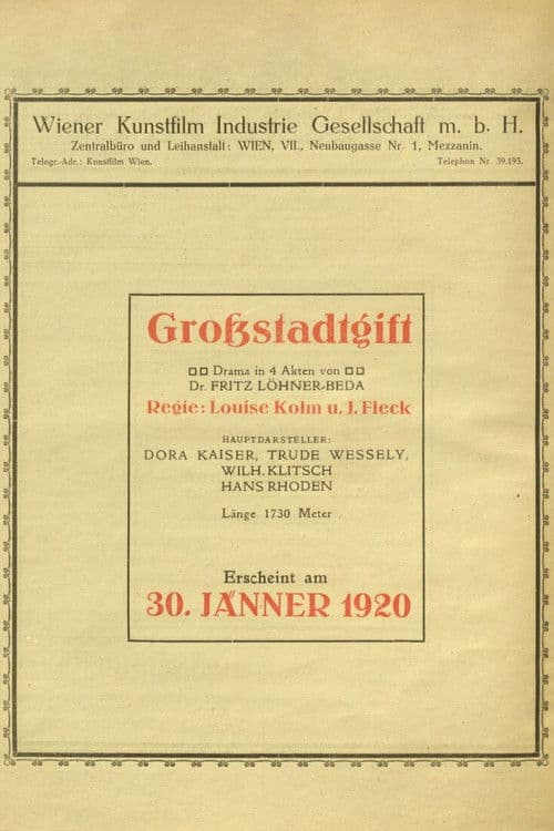 Großstadtgift poster