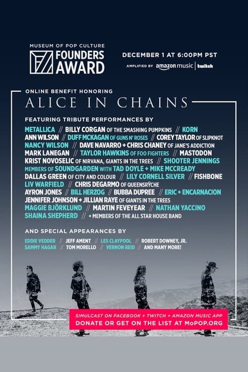 MoPOP Founders Award 2020 Honoring Alice in Chains poster