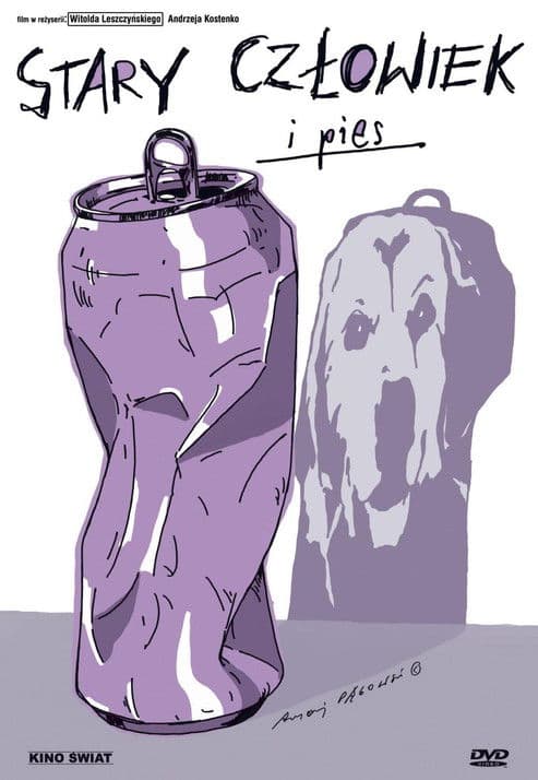 Stary człowiek i pies poster