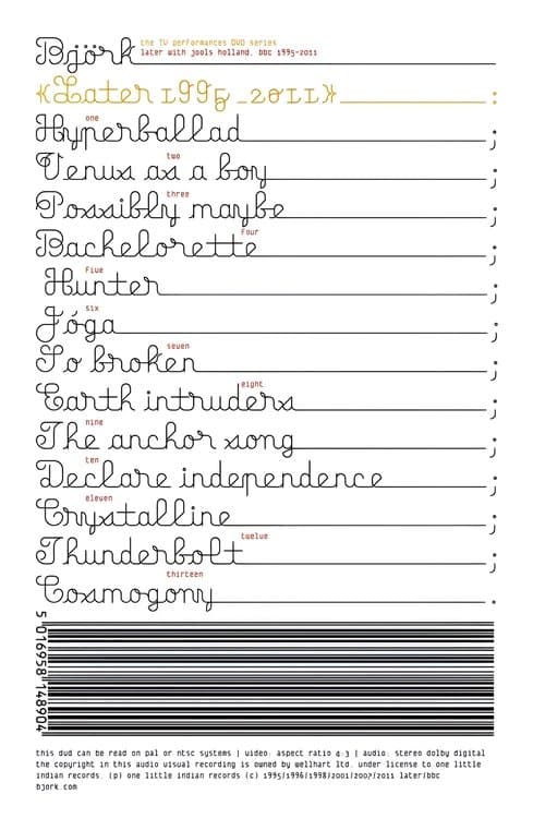 Björk: Later 1995-2011 poster