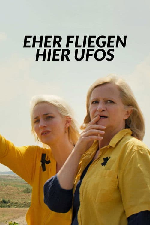 Eher fliegen hier UFOs poster