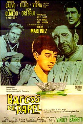 Barcos de papel poster