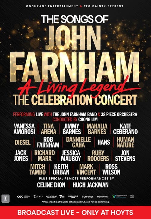 THE SONGS OF JOHN FARNHAM: A LIVING LEGEND – THE CELEBRATION CONCERT poster