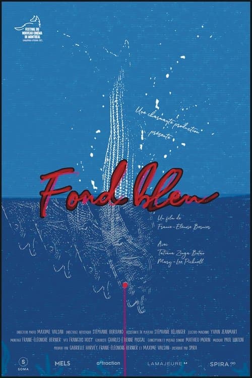 Fond bleu poster
