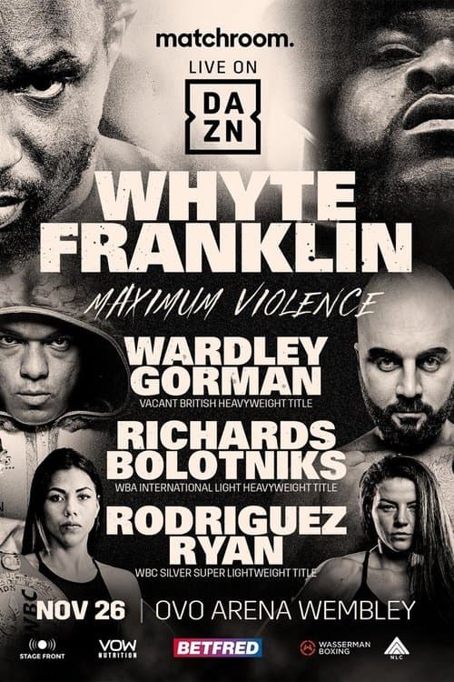 Dillian Whyte vs. Jermaine Franklin poster