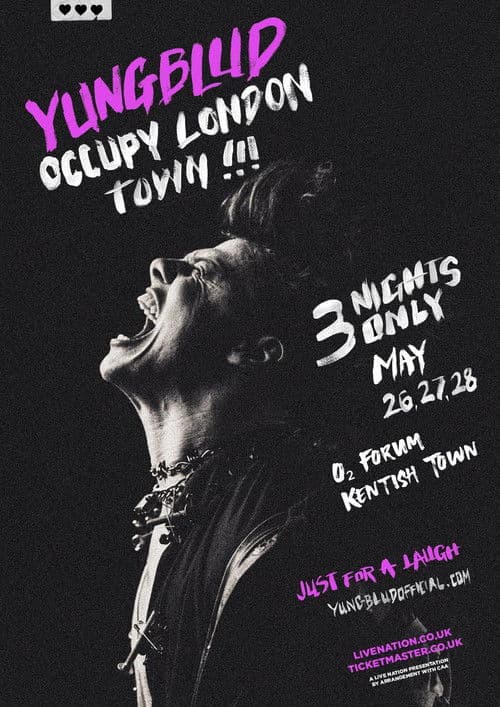 YUNGBLUD LIVE AT BRIXTON ACADEMY poster