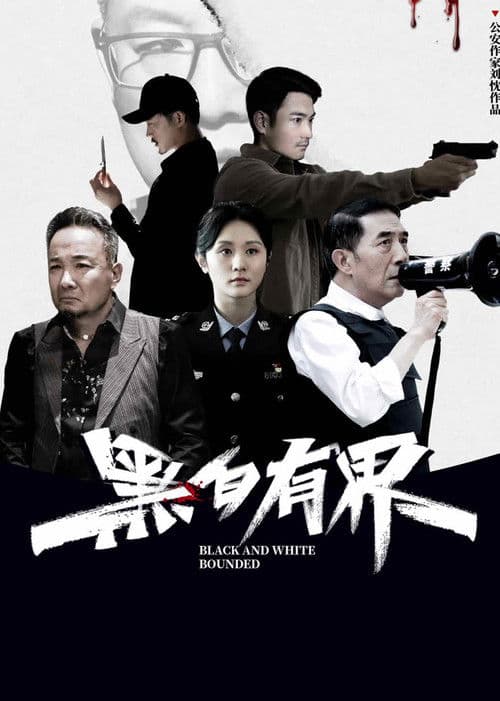 Black and White Rounded poster