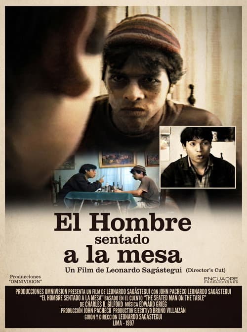 El hombre sentado a la mesa poster