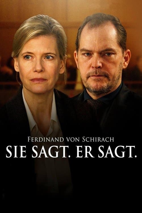 Sie sagt. Er sagt. poster
