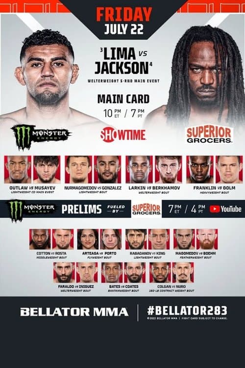 Bellator 283: Lima vs. Jackson poster