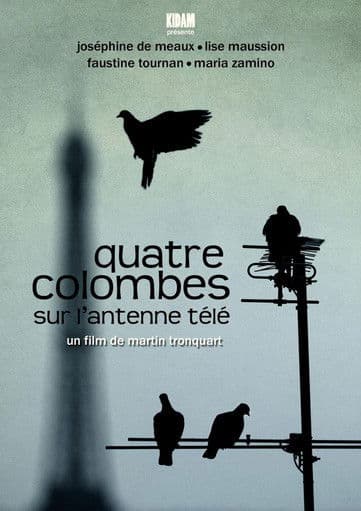 Quatre colombes sur l'antenne télé