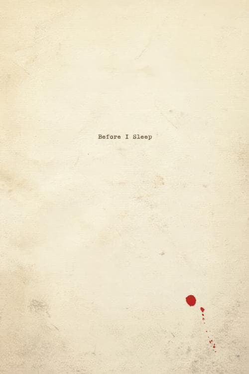 Before I Sleep poster