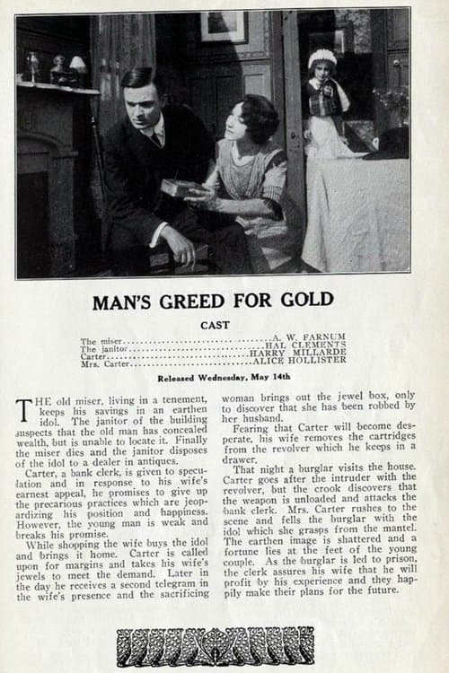 Man's Greed for Gold poster