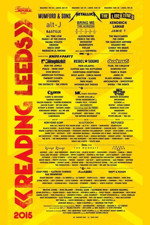 Alt-J - Live Reading Festival poster