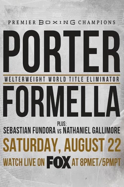 Shawn Porter vs. Sebastian Formella poster