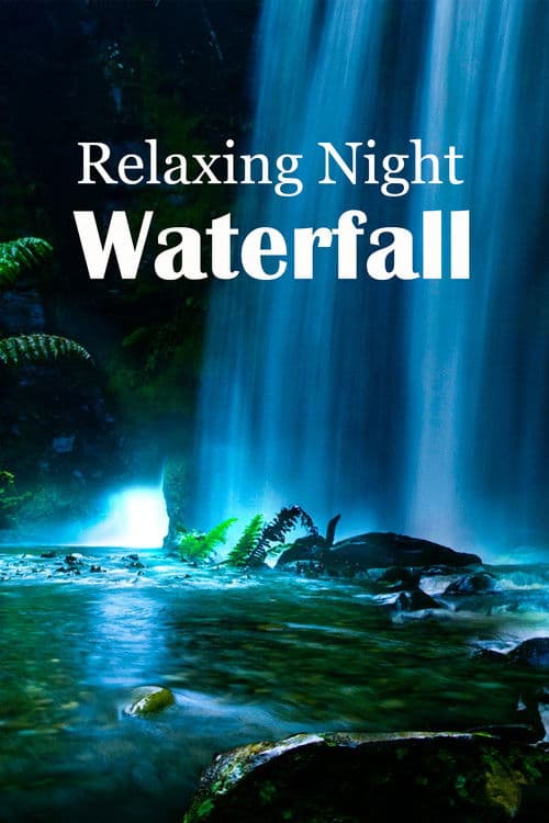 Relaxing Night Waterfall poster