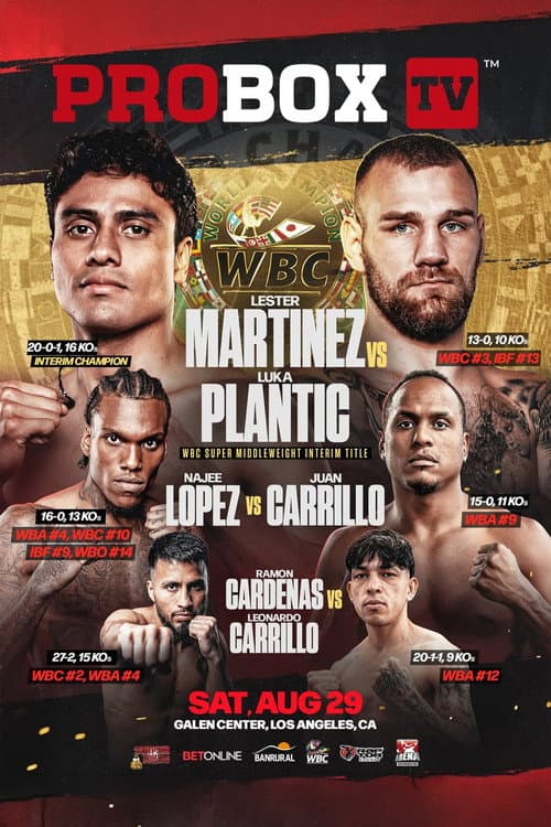 Lester Martinez vs. Luka Plantic poster