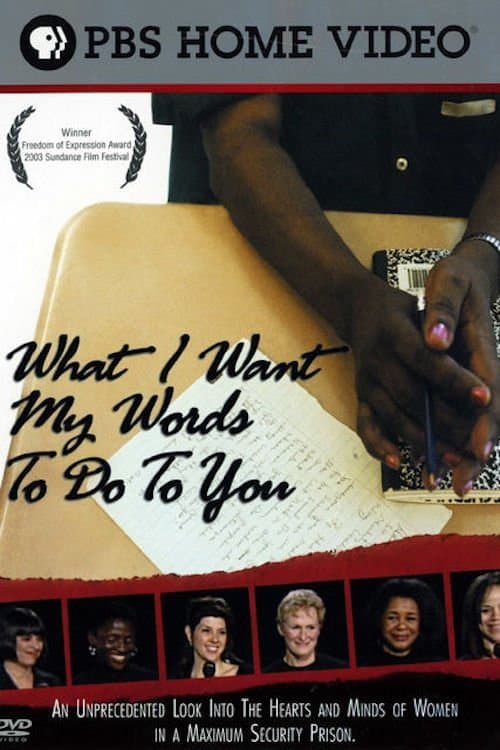 What I Want My Words to Do to You poster