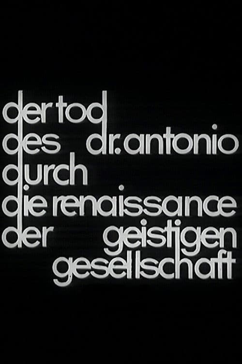Der Tod des Dr. Antonio durch die Renaissance der geistigen Gesellschaft poster