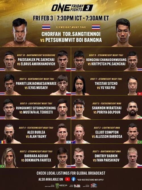 ONE Friday Fights 3: Chorfah vs. Petsukumvit poster