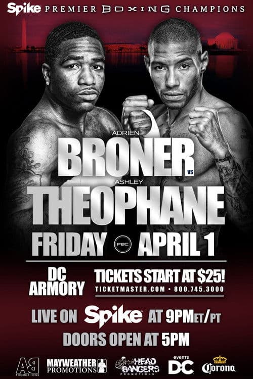 Adrien Broner vs. Ashley Theophane poster
