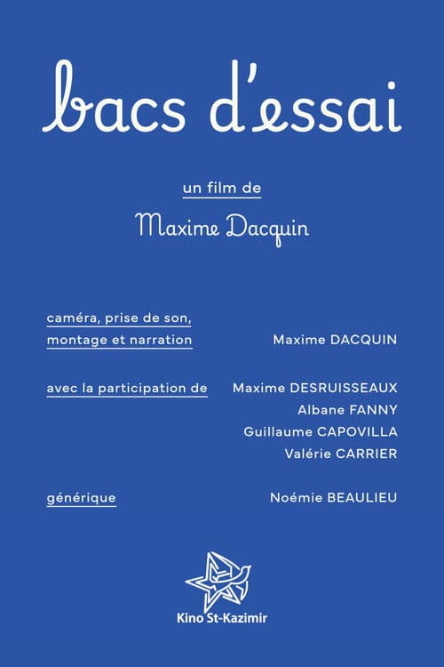 Bacs d'essai poster