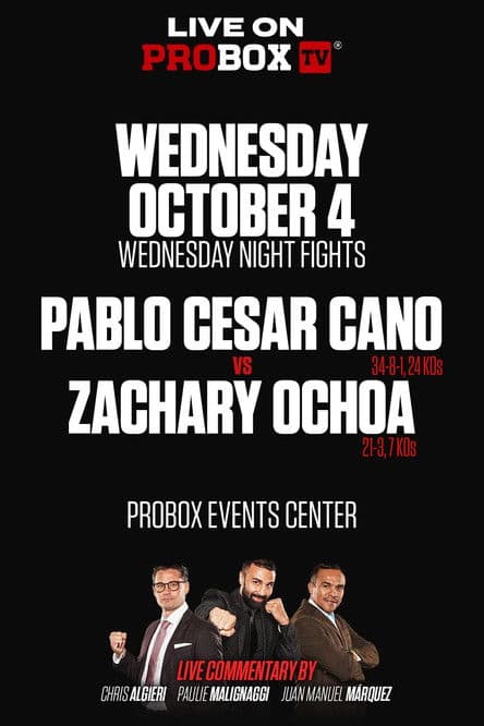 Pablo Cesar Cano vs. Zachary Ochoa poster