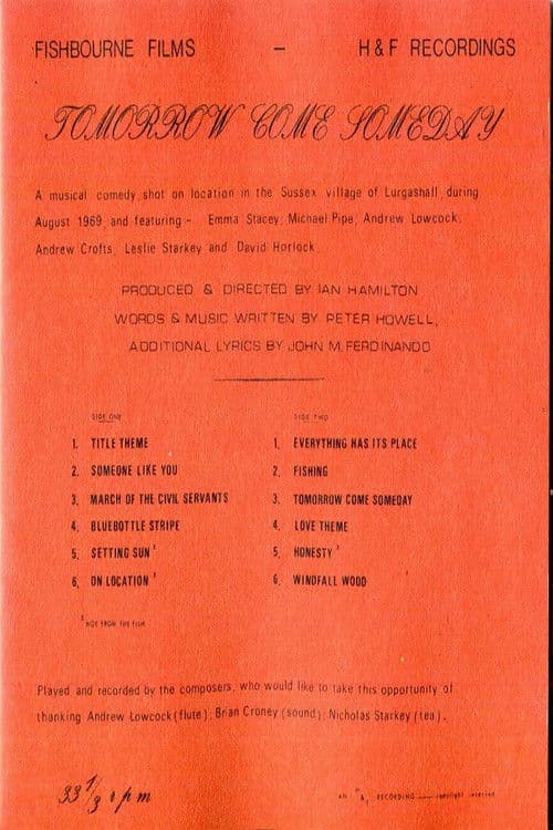 Tomorrow Come Someday poster