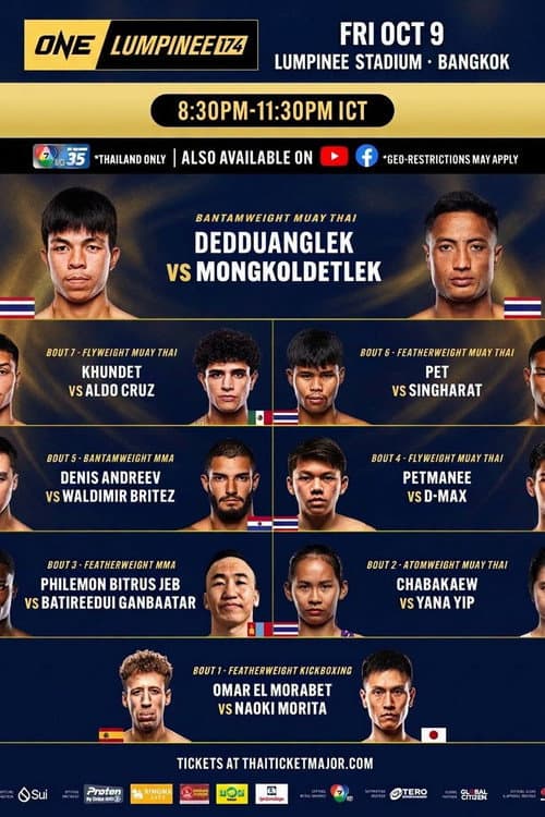 ONE Friday Fights 174: Dedduanglek vs. Mongkoldetlek poster