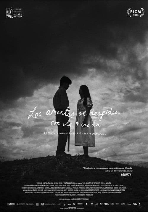 Lovers bid farewell with a glance poster