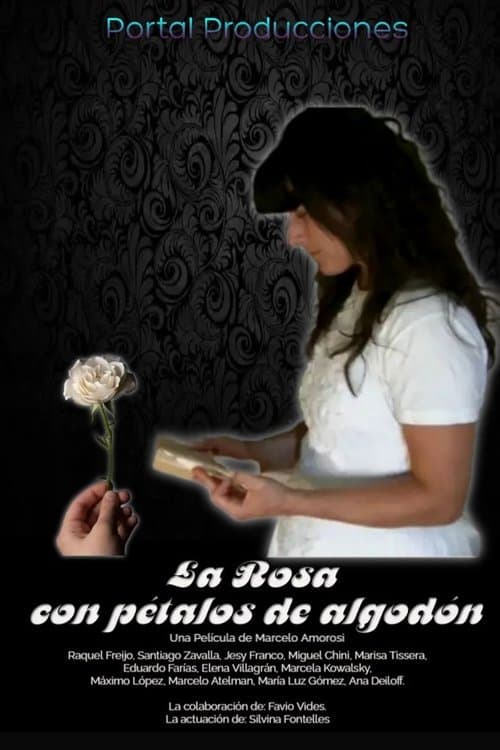 La rosa con pétalos de algodón poster